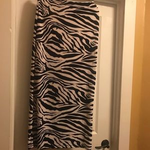 Zebra maxi skirt
